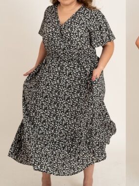 Black and white flattering dress